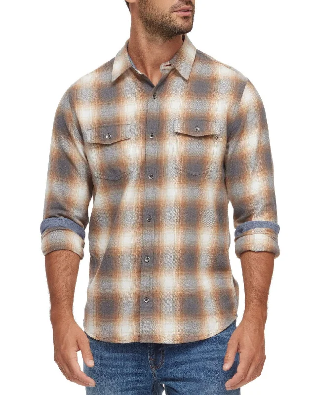 Flag & Anthem White/Tan/Grey Medium Henson Long Sleeve Button Down Shirt Comfortable Short Sleeve Tee Flag & Anthem White/Tan/Grey Medium Henson Long Sleeve Button Down Shirt Comfortable Short Sleeve Tee