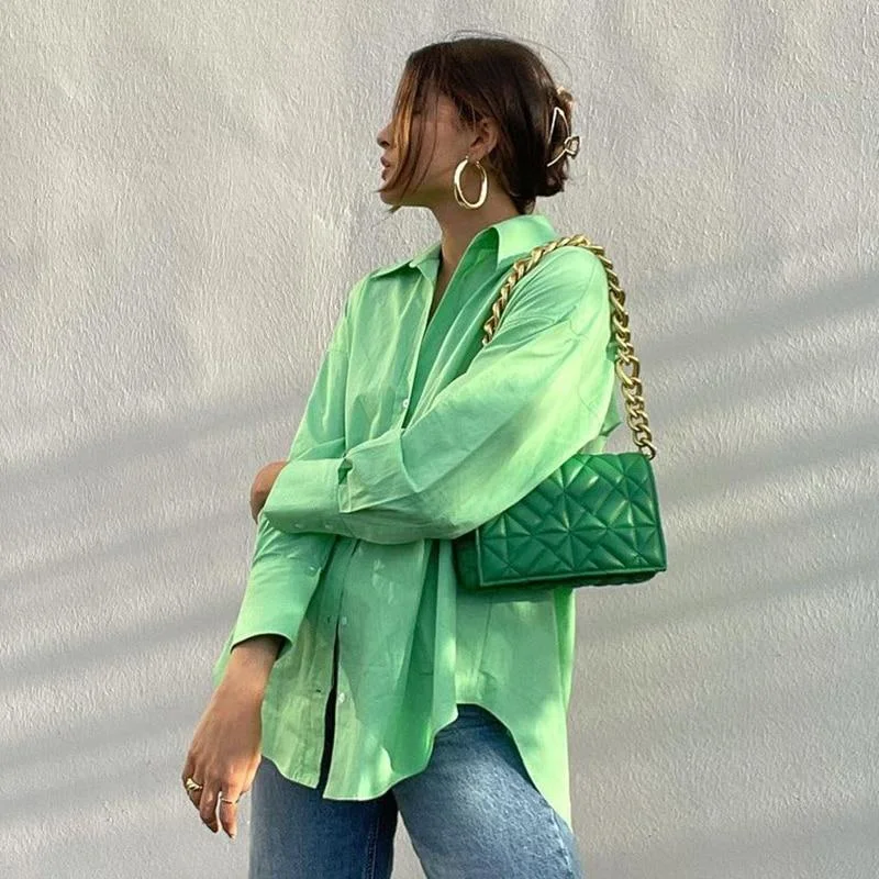 Green shirt blouse for womens Summer Lapel Asymmetrical Hem Poplin Casual Short Sleeve Top Green shirt blouse for womens Summer Lapel Asymmetrical Hem Poplin Casual Short Sleeve Top