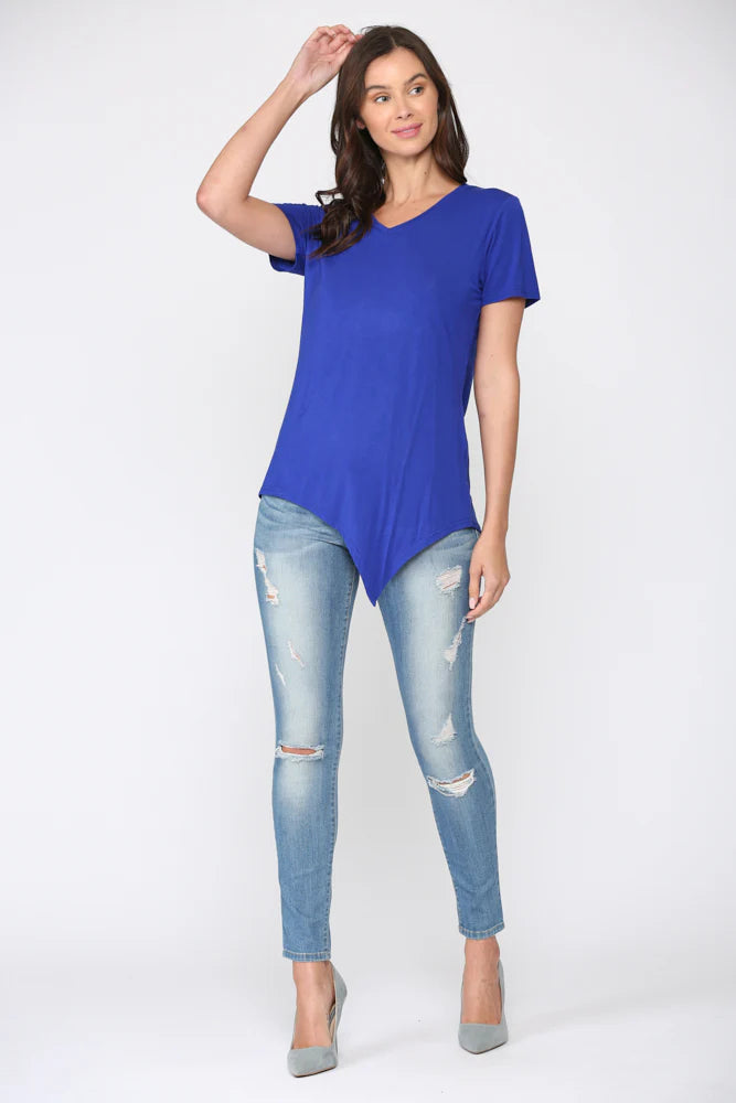 Kendall V-Neck Shirt Stylish Short Sleeve Polo