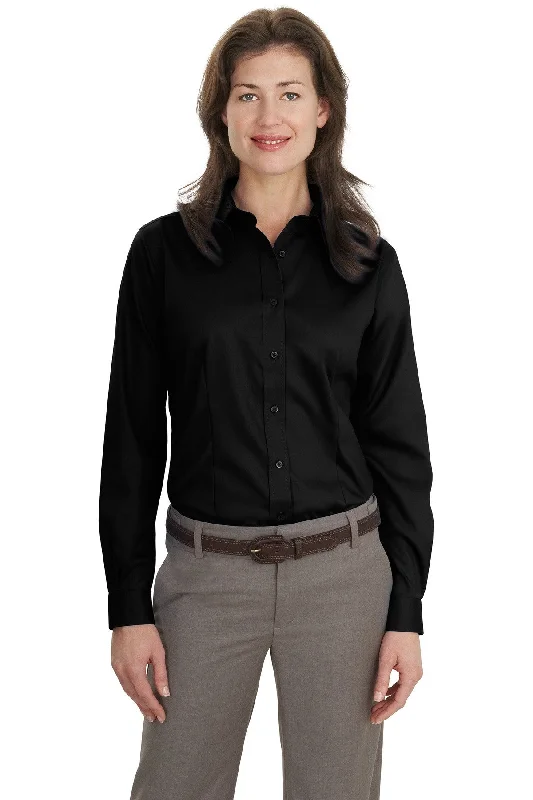 Port Authority® Ladies Long Sleeve Non-Iron Twill Shirt. L638 Casual Short Sleeve Top Port Authority® Ladies Long Sleeve Non-Iron Twill Shirt. L638 Casual Short Sleeve Top