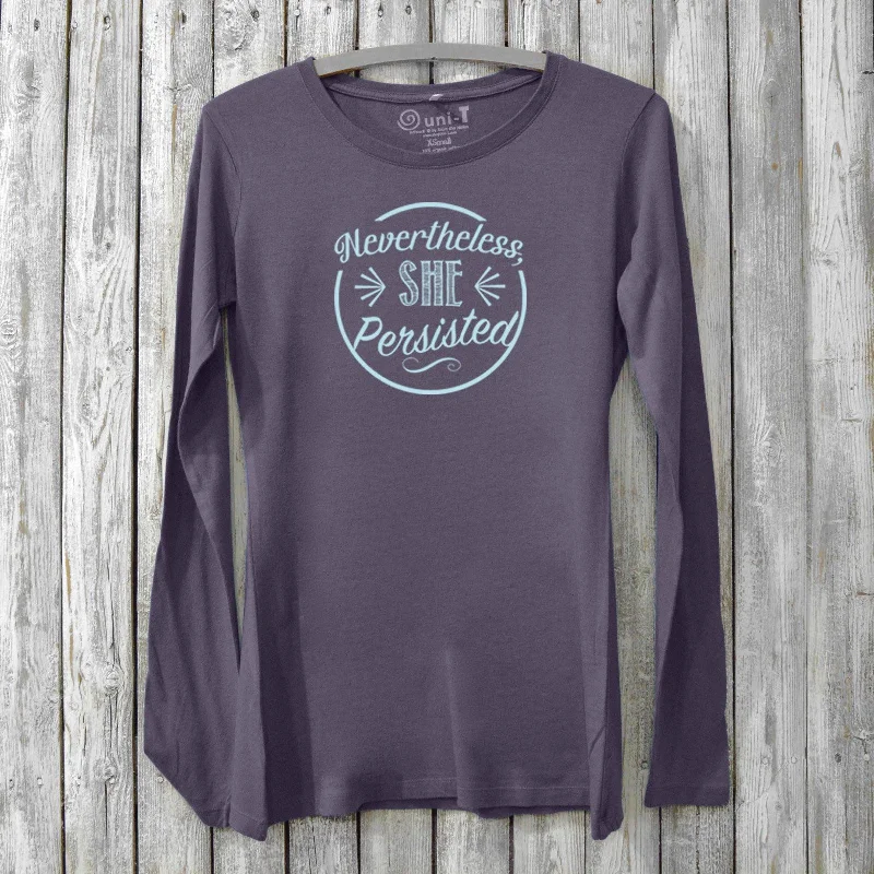 Nevertheless She Persisted Long Sleeve Shirt for Women Trendy Button-Front Short Sleeve Nevertheless She Persisted Long Sleeve Shirt for Women Trendy Button-Front Short Sleeve