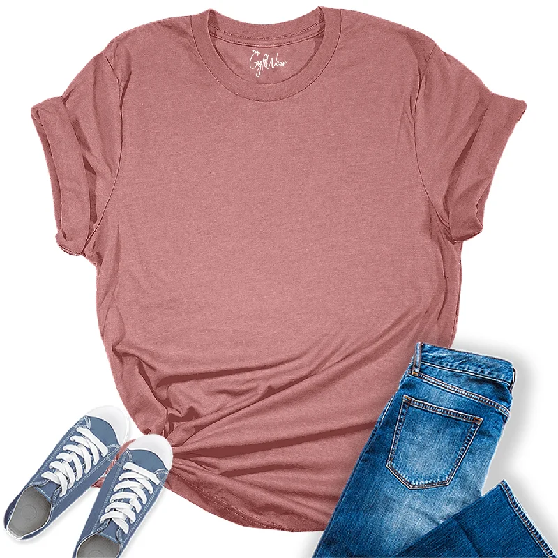Womens Heather Mauve T Shirts Premium Casual Short Sleeve Shirts Oversized Tops Comfortable Short Sleeve Tee Womens Heather Mauve T Shirts Premium Casual Short Sleeve Shirts Oversized Tops Comfortable Short Sleeve Tee