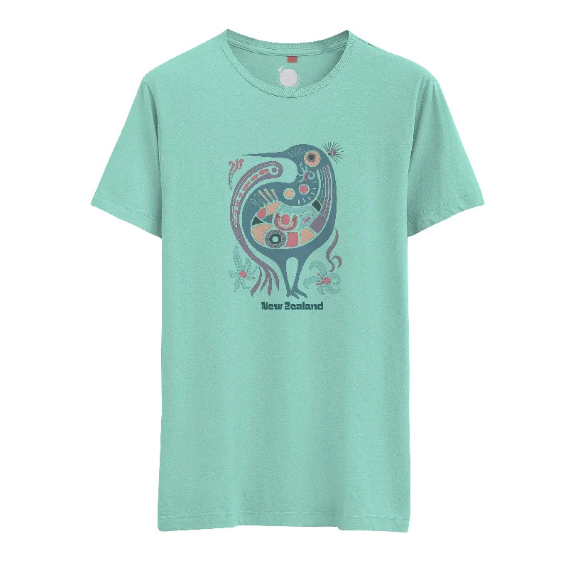 Womens New Zealand T Shirt - Floral Kiwi Classic Short Sleeve Blouse