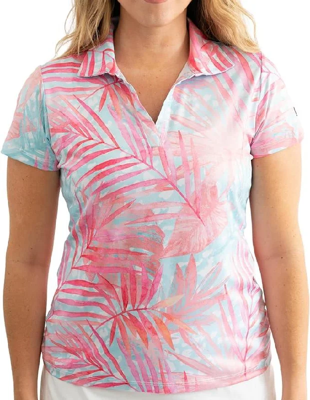 Yatta Golf Womens Standout Performance Short Sleeve Golf Polo Shirt Fashionable Draped Short Sleeve Yatta Golf Womens Standout Performance Short Sleeve Golf Polo Shirt Fashionable Draped Short Sleeve
