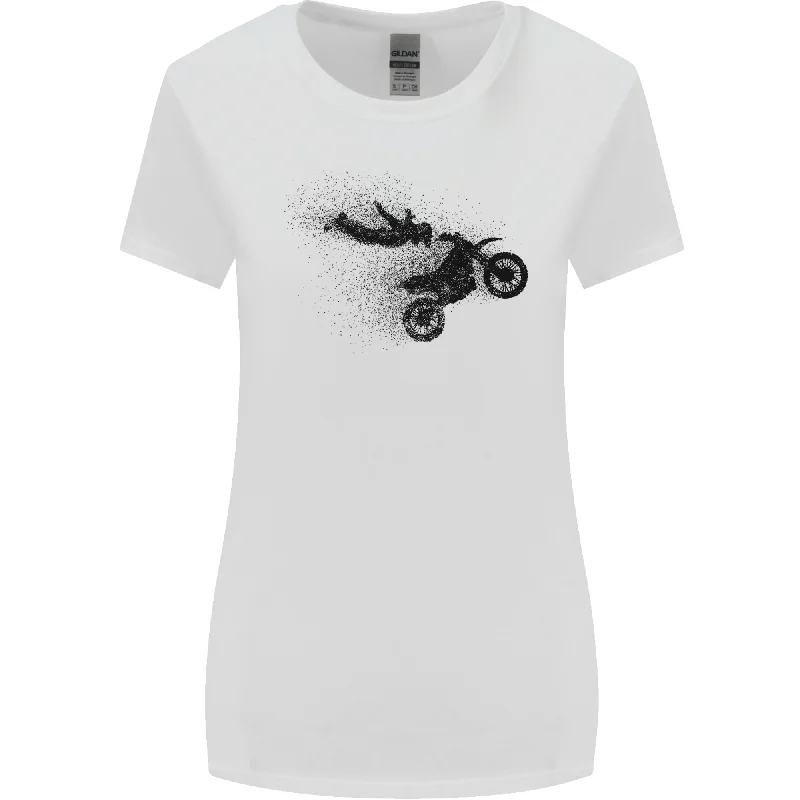 Abstract Motocross Rider Dirt Bike Womens Wider Cut T-Shirt Notch Collar Peter Pan Collar Cowl Neck Abstract Motocross Rider Dirt Bike Womens Wider Cut T-Shirt Notch Collar Peter Pan Collar Cowl Neck