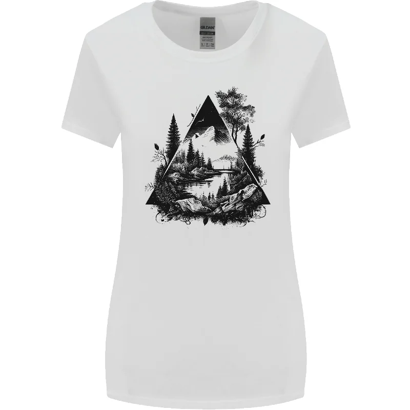 Abstract Outdoors Camping Bushcraft Hiking Trekking Womens Wider Cut T-Shirt Welt Pockets Slit Pockets Abstract Outdoors Camping Bushcraft Hiking Trekking Womens Wider Cut T-Shirt Welt Pockets Slit Pockets