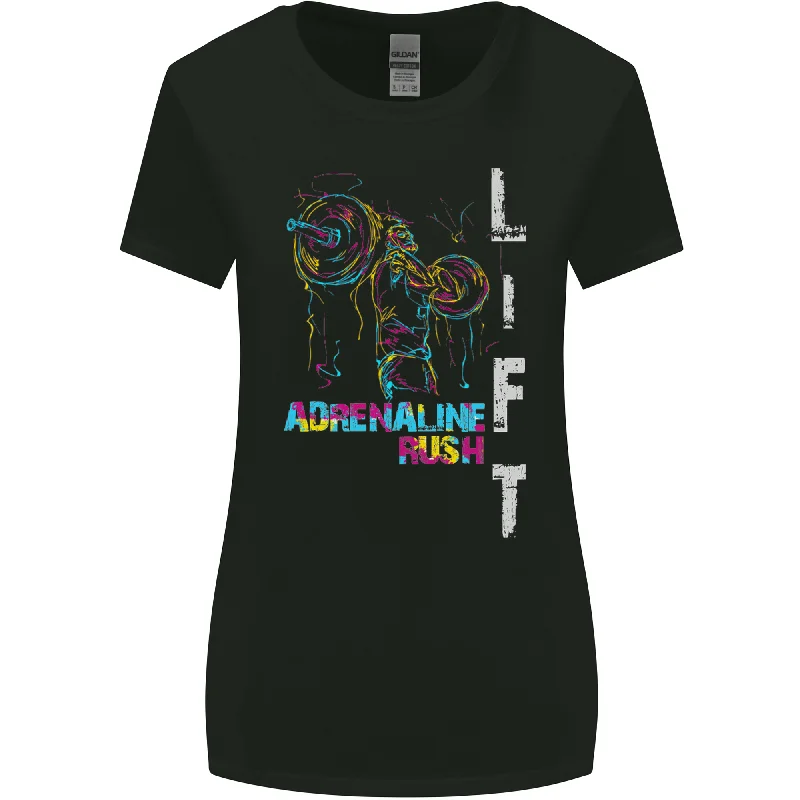 Adrenalin Rush Gym Training Top Womens Wider Cut T-Shirt Terry Blend Velvet Blend Canvas Blend Adrenalin Rush Gym Training Top Womens Wider Cut T-Shirt Terry Blend Velvet Blend Canvas Blend