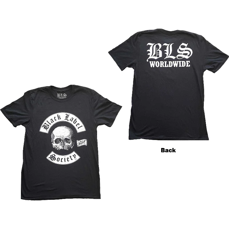 Black Label Society | Official Band T-Shirt | Worldwide V. 2 (Back Print) Sequined Glittery Shiny Black Label Society | Official Band T-Shirt | Worldwide V. 2 (Back Print) Sequined Glittery Shiny