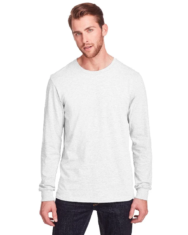 Fruit of the Loom Adult ICONIC Long Sleeve T-Shirt | White Thin T-Shirt Open Front Quick Dry Fruit of the Loom Adult ICONIC Long Sleeve T-Shirt | White Thin T-Shirt Open Front Quick Dry