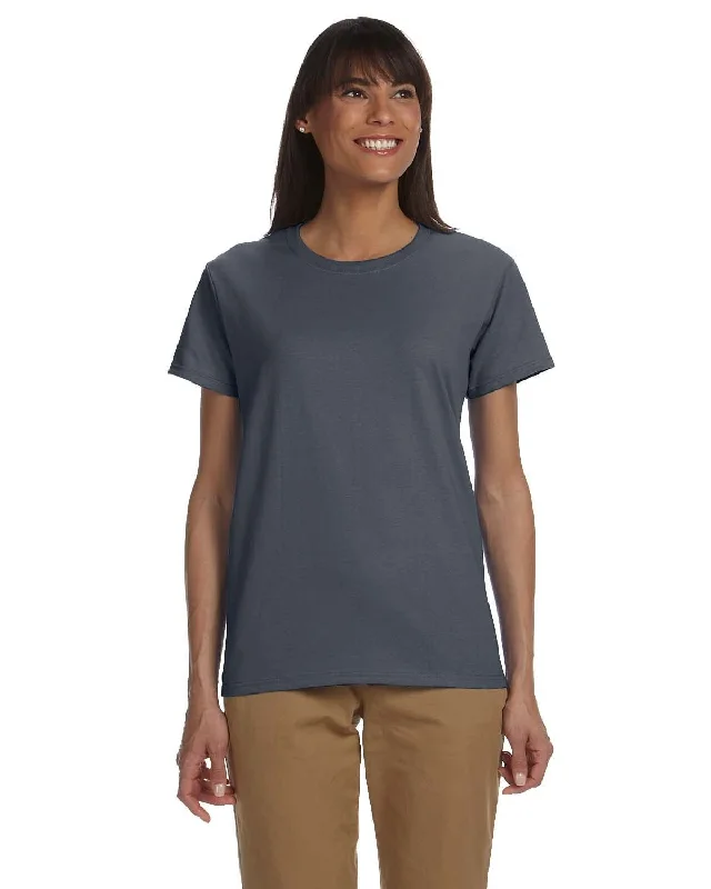 Gildan Ladies Ultra Cotton Heavyweight T-Shirt | Dark Heather Welt Pockets Slit Pockets Flap Pockets Gildan Ladies Ultra Cotton Heavyweight T-Shirt | Dark Heather Welt Pockets Slit Pockets Flap Pockets