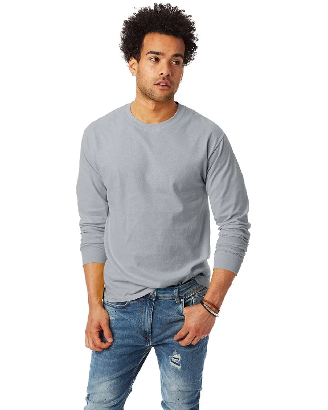 Hanes Tagless ComfortSoft Long Sleeve T-Shirt | Light Steel Fleece Fabric Down Fabric Feather Fabric Hanes Tagless ComfortSoft Long Sleeve T-Shirt | Light Steel Fleece Fabric Down Fabric Feather Fabric