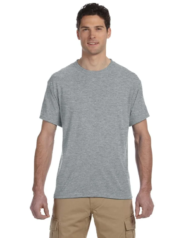 Jerzees 100% Polyester Crewneck T-Shirt | Athletic Heather Zippered Buttoned Snapped Jerzees 100% Polyester Crewneck T-Shirt | Athletic Heather Zippered Buttoned Snapped