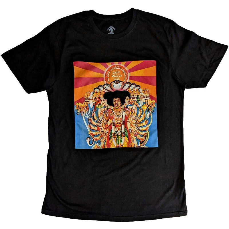 Jimi Hendrix | Official Band T-Shirt | Axis (black) Basic T-Shirt Crew Neck Short Sleeve Jimi Hendrix | Official Band T-Shirt | Axis (black) Basic T-Shirt Crew Neck Short Sleeve