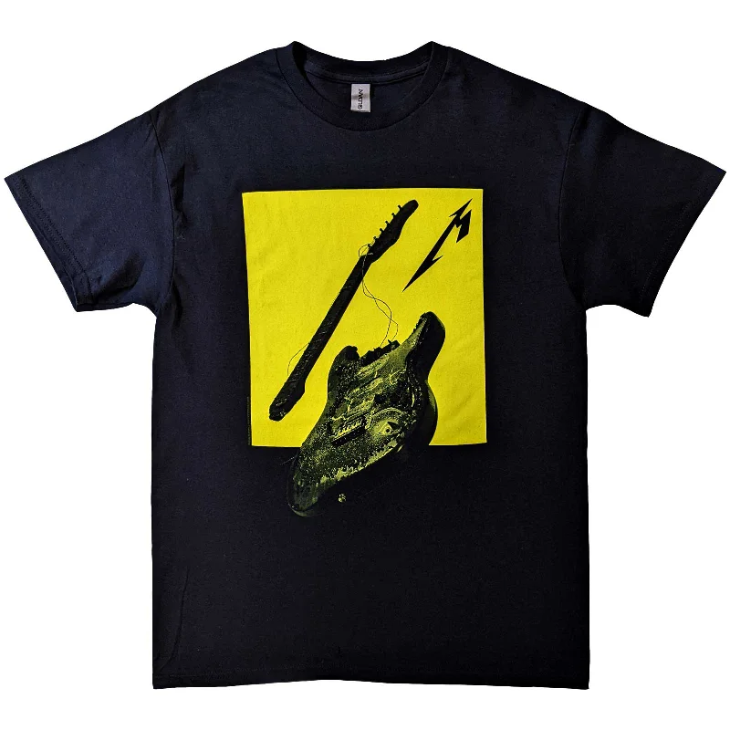 Metallica | Official Band T-Shirt | 72 Seasons Broken/Burnt Guitar (Back Print) Real Fur Shearling Chenille Metallica | Official Band T-Shirt | 72 Seasons Broken/Burnt Guitar (Back Print) Real Fur Shearling Chenille