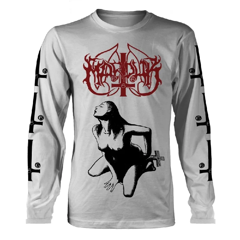 Marduk Unisex Long Sleeved T-shirt: Fuck Me Jesus (White) (back print) Rayon Fabric Velvet Fabric Corduroy Fabric Marduk Unisex Long Sleeved T-shirt: Fuck Me Jesus (White) (back print) Rayon Fabric Velvet Fabric Corduroy Fabric