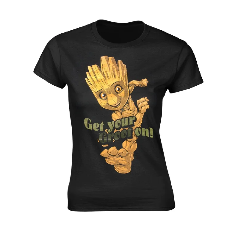 Marvel Guardians Of The Galaxy Vol 2 Ladies Ladies T-shirt: Groot - Dance Spandex Blend Rayon Blend Denim Blend Marvel Guardians Of The Galaxy Vol 2 Ladies Ladies T-shirt: Groot - Dance Spandex Blend Rayon Blend Denim Blend