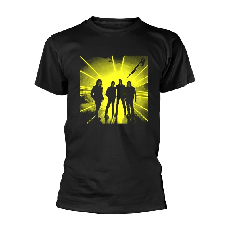 Metallica | Official Band T-Shirt | Burnt Strobe (Back Print) Asymmetrical Pockets Print Metallica | Official Band T-Shirt | Burnt Strobe (Back Print) Asymmetrical Pockets Print