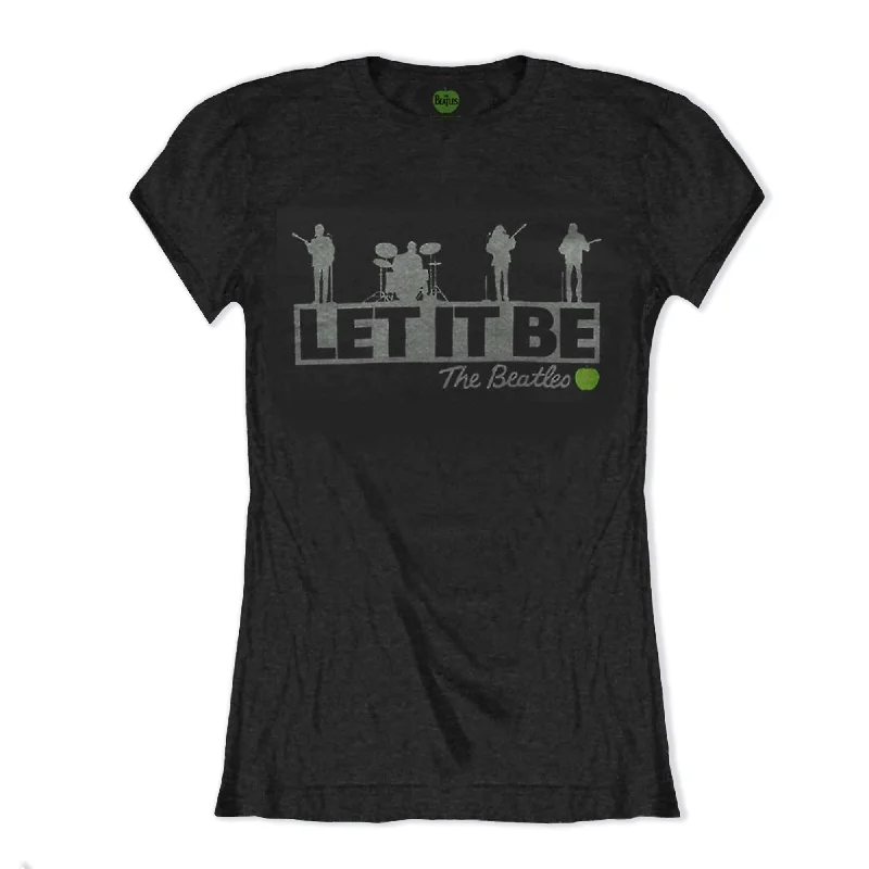 The Beatles Ladies Premium T-Shirt: Rooftop Houndstooth Herringbone Solid