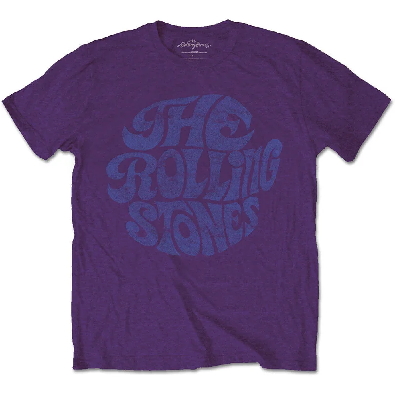 The Rolling Stones | Official Band T-shirt | Vintage 1970s Logo (Purple) Mesh Fabric Canvas Fabric Denim Fabric The Rolling Stones | Official Band T-shirt | Vintage 1970s Logo (Purple) Mesh Fabric Canvas Fabric Denim Fabric