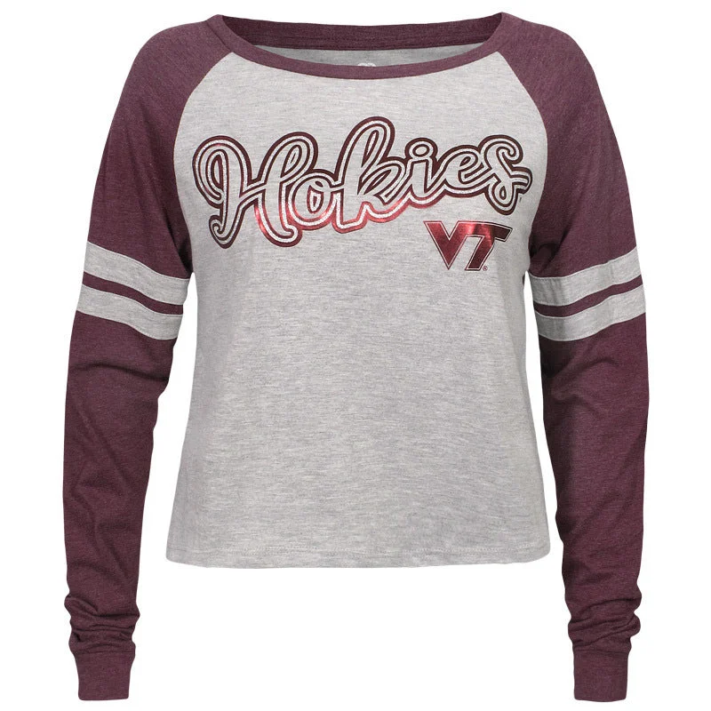 Virginia Tech Women's I'm Gliding Here Long-Sleeved T-Shirt Polka Dot Checkered Tartan Virginia Tech Women's I'm Gliding Here Long-Sleeved T-Shirt Polka Dot Checkered Tartan