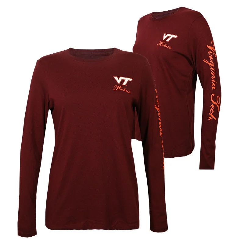 Virginia Tech Women's Relaxed Long-Sleeved T-Shirt: Maroon by Gear Beaded Sequined Faux Fur Virginia Tech Women's Relaxed Long-Sleeved T-Shirt: Maroon by Gear Beaded Sequined Faux Fur