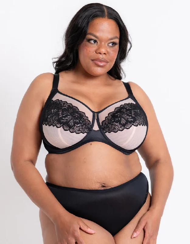 Adella Athena Amore Full Cup Side Support Bra Blush/Black Full Support Bra