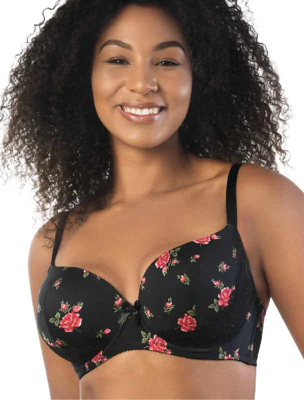 Parfait Casey Plunge Molded Underwire Bra, Black/Rose print | Parfait Casey Black Rose | Floral Parfait Casey Active Support Bra Parfait Casey Plunge Molded Underwire Bra, Black/Rose print | Parfait Casey Black Rose | Floral Parfait Casey Active Support Bra