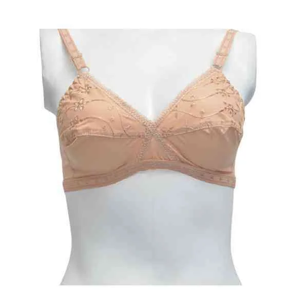 Plus Size Cotton Bra Ladies Non Padded Bra Feel Free Xover Embroidered Wire Free Bra Sleek Sports Bra Plus Size Cotton Bra Ladies Non Padded Bra Feel Free Xover Embroidered Wire Free Bra Sleek Sports Bra