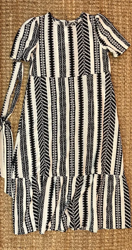 Black Print Midi Dress Fashionable Fitted Midi Dress