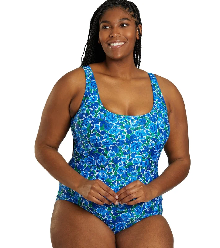 Sporti Plus Size HydroLast Spring Garden Chlorine Resistant Moderate Scoop Back One Piece Swimsuit Spring Garden Two-Piece Beachwear Sporti Plus Size HydroLast Spring Garden Chlorine Resistant Moderate Scoop Back One Piece Swimsuit Spring Garden Two-Piece Beachwear