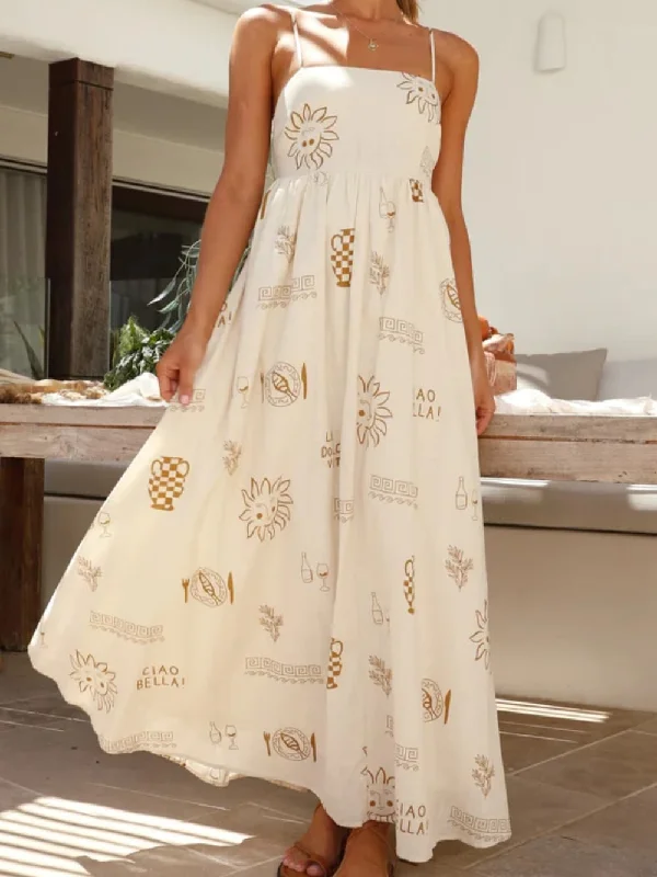 Chill Vibes Open-Back Charming Spaghetti Strap Maxi Dress Elegant Maxi Dress with Slit Chill Vibes Open-Back Charming Spaghetti Strap Maxi Dress Elegant Maxi Dress with Slit