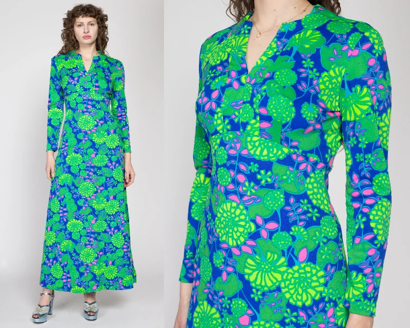 Small 70s Keram New York Psychedelic Floral Maxi Dress Comfortable Maxi Dress with Belt Small 70s Keram New York Psychedelic Floral Maxi Dress Comfortable Maxi Dress with Belt