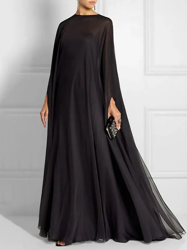 Simple Two Pieces Inner Slip Classic Dress+See Through Outer Cape Maxi Dress Comfortable Satin Maxi Dress Simple Two Pieces Inner Slip Classic Dress+See Through Outer Cape Maxi Dress Comfortable Satin Maxi Dress