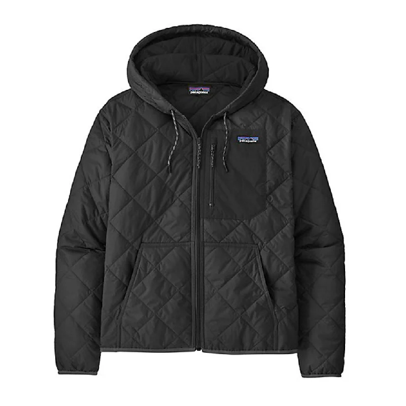Patagonia Women's Black Diamond Quilted Bomber Hoody Hoodie with Hem Fringe Bohemian Relaxed Patagonia Women's Black Diamond Quilted Bomber Hoody Hoodie with Hem Fringe Bohemian Relaxed