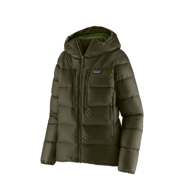 Patagonia Women's Pine Needle Green Fitz Roy Down Hoody Hoodie with Lining Warm Insulated Patagonia Women's Pine Needle Green Fitz Roy Down Hoody Hoodie with Lining Warm Insulated