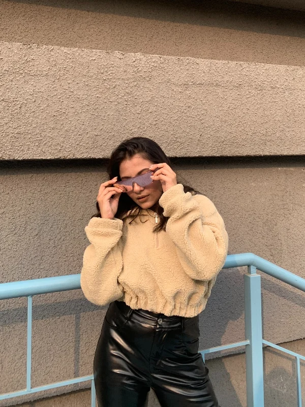 Beige polar fleece Oversized jacket V-Neck Jacket Boat Neck Jacket Square Neck Jacket Beige polar fleece Oversized jacket V-Neck Jacket Boat Neck Jacket Square Neck Jacket