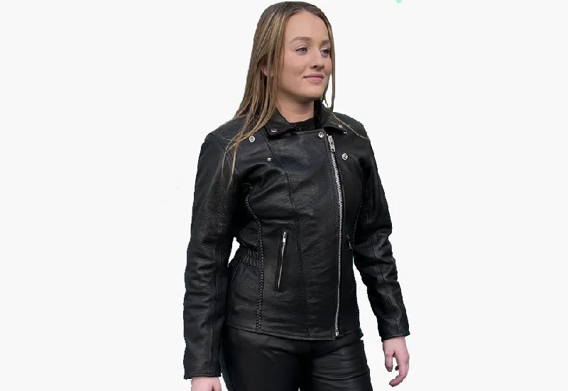 BGA Braided Brando Women Biker Leather Jacket Fleece Fabric Down Fabric Feather Fabric BGA Braided Brando Women Biker Leather Jacket Fleece Fabric Down Fabric Feather Fabric