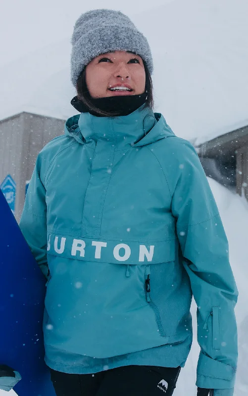 Burton Frostner Anorak Jacket Womens 2024 Rock Lichen / Stout White Toggled Jacket Drawstring Jacket Belted Jacket Burton Frostner Anorak Jacket Womens 2024 Rock Lichen / Stout White Toggled Jacket Drawstring Jacket Belted Jacket