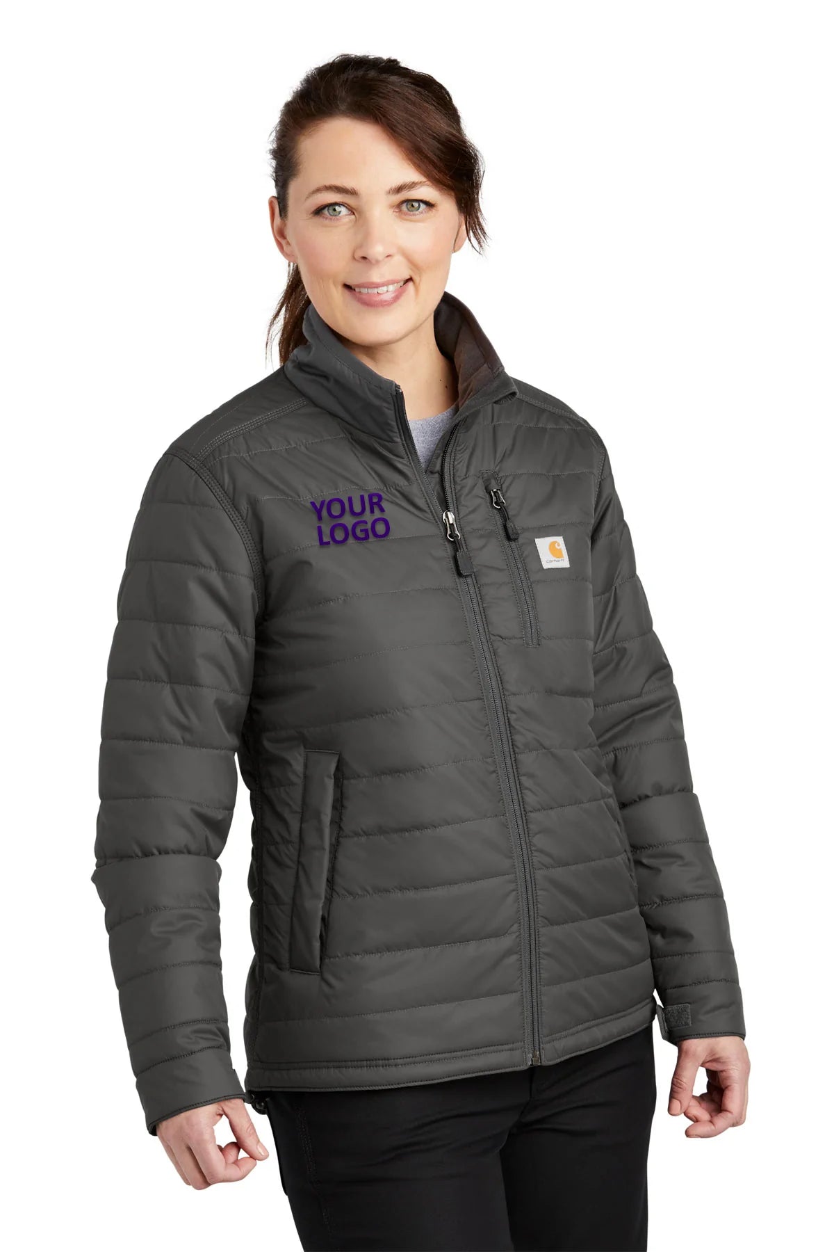 Carhartt Womens Gilliam Branded Jackets, Shadow Grey Satin Jacket Silk Jacket Chiffon Jacket Carhartt Womens Gilliam Branded Jackets, Shadow Grey Satin Jacket Silk Jacket Chiffon Jacket