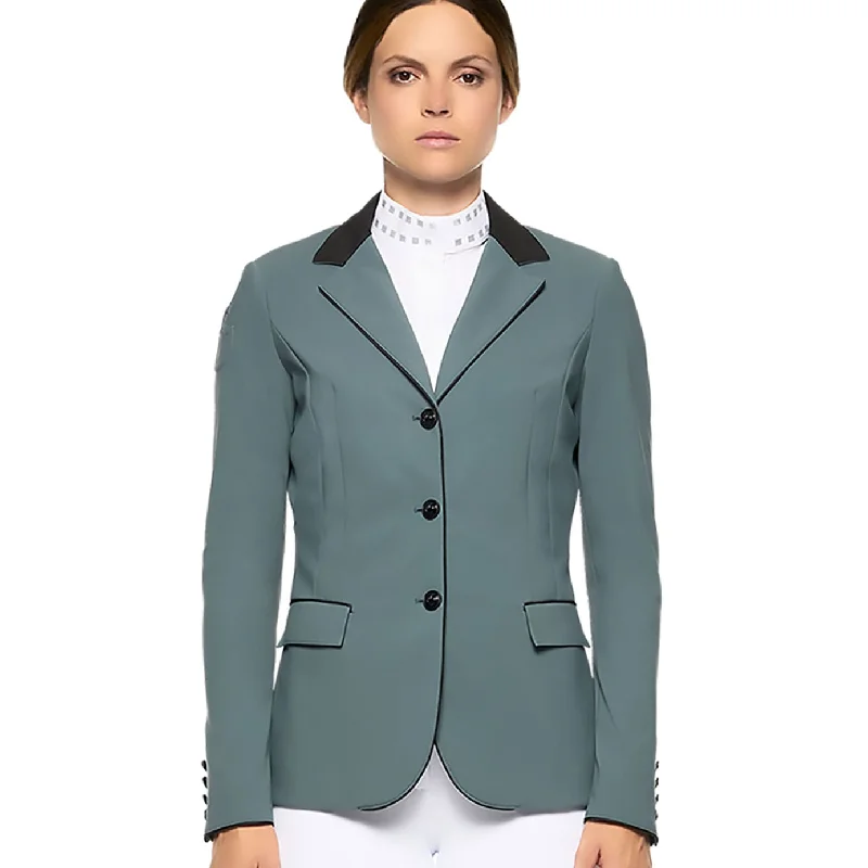 Cavalleria Toscana GP Show Jacket - Petroleum Boat Neck Shawl Collar Notched Collar Cavalleria Toscana GP Show Jacket - Petroleum Boat Neck Shawl Collar Notched Collar