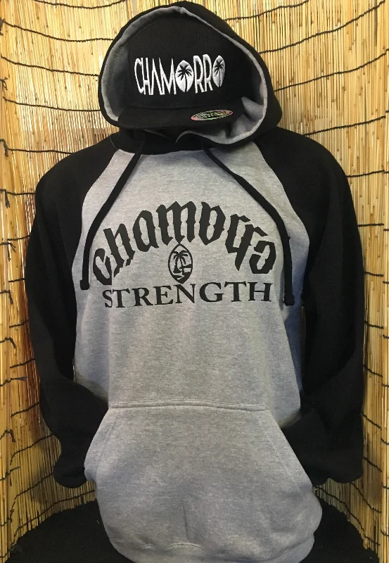 Chamorro Strength Hoodies (Two Tone) Hoodie with Elastic Waist Stretchable Comfortable Chamorro Strength Hoodies (Two Tone) Hoodie with Elastic Waist Stretchable Comfortable