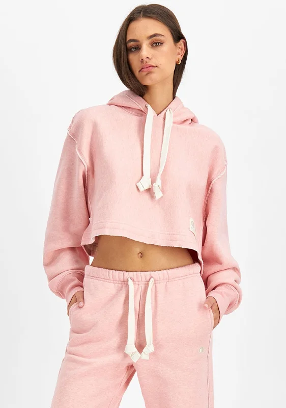 Champion Womens Lifestyle Natural State Cropped Hoodie <BR> CT87A1 ASA Hoodie with Half-Zip Sporty Casual Champion Womens Lifestyle Natural State Cropped Hoodie <BR> CT87A1 ASA Hoodie with Half-Zip Sporty Casual