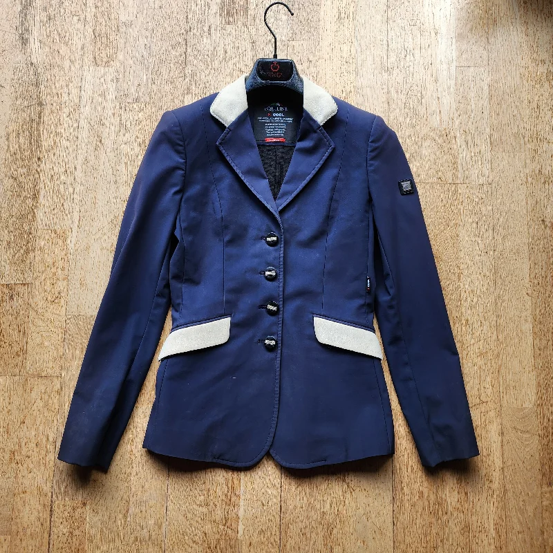 Equiline navy Show Jacket ladies size 6 (i38) / girls 12 Front Pockets Side Pockets Patch Pockets Equiline navy Show Jacket ladies size 6 (i38) / girls 12 Front Pockets Side Pockets Patch Pockets