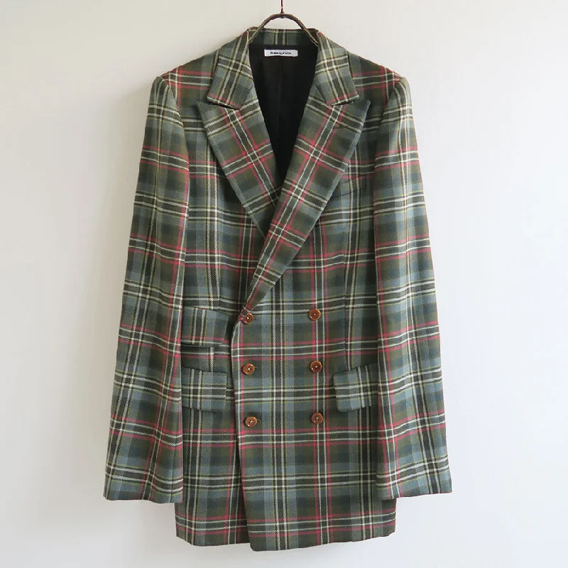 【FUMIKA UCHIDA/フミカウチダ】 <br>TARTAN PLAID DOUBLE BREASTED JACKET <br>U-JK002 Collared Jacket Crew Neck Jacket Turtle Neck Jacket 【FUMIKA UCHIDA/フミカウチダ】 <br>TARTAN PLAID DOUBLE BREASTED JACKET <br>U-JK002 Collared Jacket Crew Neck Jacket Turtle Neck Jacket