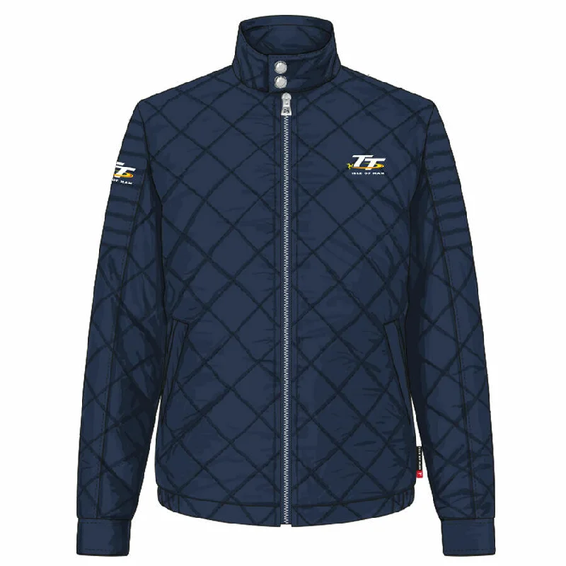 Isle Of Man TT Races Official Ladies Blue TT Jacket - 20Ljkt3 Herringbone Jacket Checkered Jacket Solid Jacket Isle Of Man TT Races Official Ladies Blue TT Jacket - 20Ljkt3 Herringbone Jacket Checkered Jacket Solid Jacket