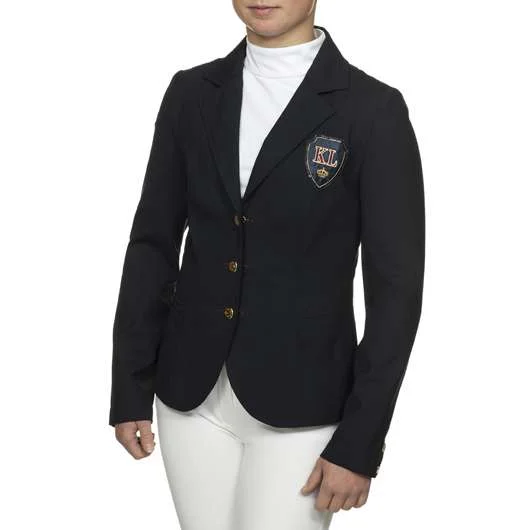 Kingsland dark navy show jacket ladies size 8 Zippered Front Buttoned Front Snap Front Kingsland dark navy show jacket ladies size 8 Zippered Front Buttoned Front Snap Front