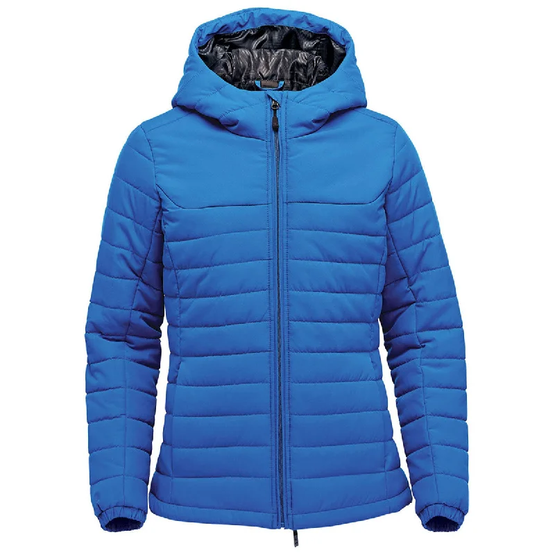 Stormtech Women's Azure Blue Nautilus Quilted Hoody Hoodie with Batwing Sleeves Loose Dramatic Stormtech Women's Azure Blue Nautilus Quilted Hoody Hoodie with Batwing Sleeves Loose Dramatic