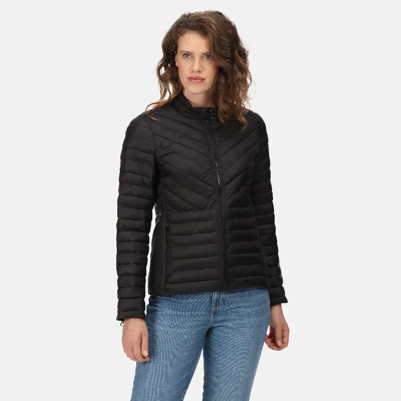 Regatta Ladies Kamilla Jacket -BLACK Collared Jacket Crew Neck Jacket Turtle Neck Jacket Regatta Ladies Kamilla Jacket -BLACK Collared Jacket Crew Neck Jacket Turtle Neck Jacket