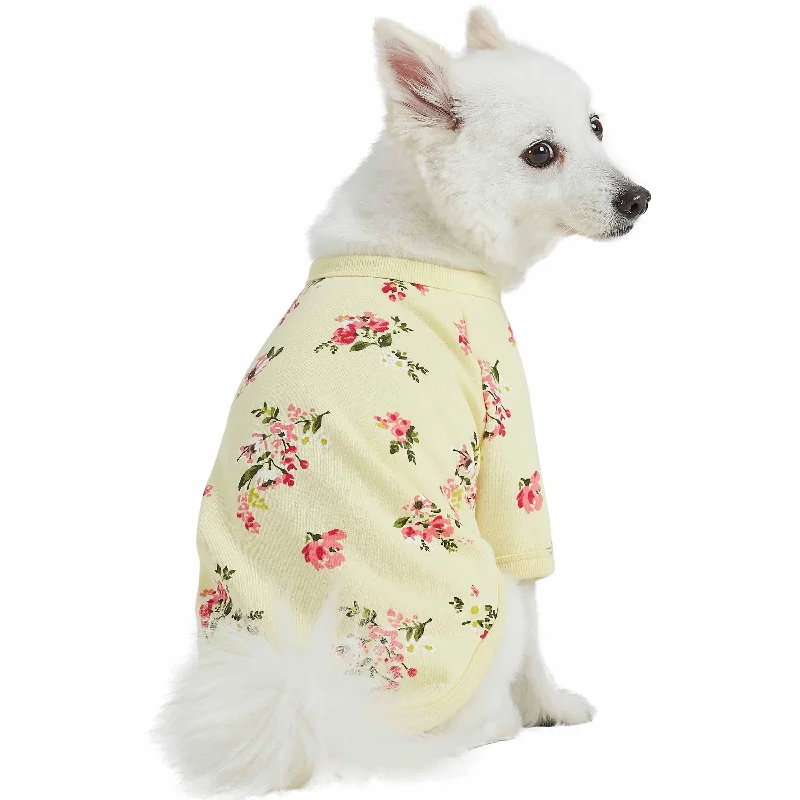 Spring-scented floral print French Terry Dog Sweatshirt Hoodie with Raw Hem Edgy Unfinished Spring-scented floral print French Terry Dog Sweatshirt Hoodie with Raw Hem Edgy Unfinished